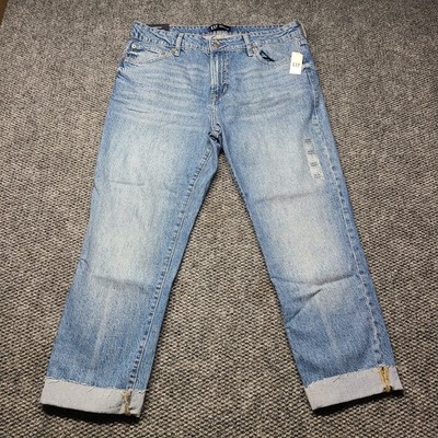 Gap Mid Rise Universal Slim Boyfriend Jeans Womens 12/31R Blue Cotton Stretch
