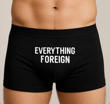 Everything Foreign Black Boxers Size M