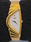 Vintage Seiko "Half Moon" Asymmetrical 19mm White Dial Womens Watch 1N00-5E09