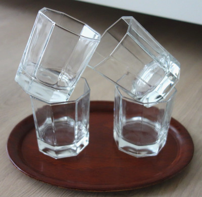 4 Whiskygläser Saftgläser  Becher Vintage Luminarc Arcoroc Octime