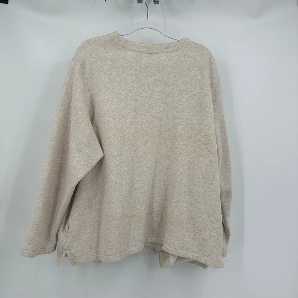 Acogedora chaqueta polar bordada para mujer talla 20/22W hojas de otoño floral cottagecore Foto 2 de 4