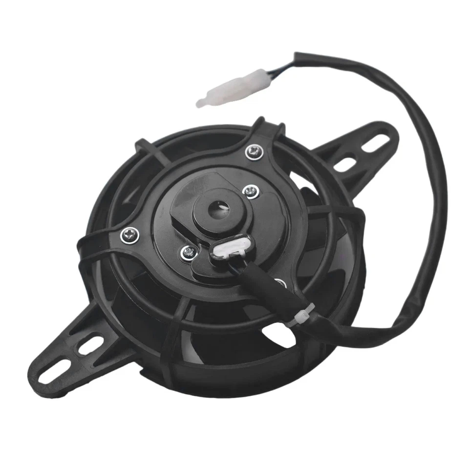 Ventilador de refrigeración del radiador 4" 12V 2800RPM plástico negro universal para la mayoría de las motos de tierra Foto 3 de 4