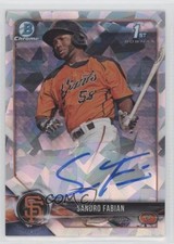 2018 Bowman Chrome Prospect Atomic Refractor /100 Sandro Fabian #CPA-SF Auto 0b0
