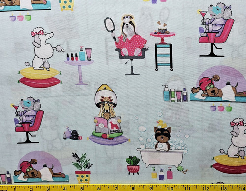 Freckle + Lollie - Pampered Paws 🐾 - Vanity Fur🐕 Quilting And Crafting Fabric - Picture 1 of 1