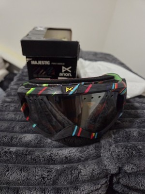 Anon Majestic Tokyo Snowboard Ski Dirtbike Goggles With Silver Mirror Lens
