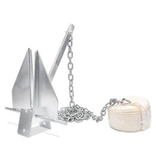 Heavy Duty Boat Anchor Kit with Anchor Chain, Shackle and Anchor Rope, 10 lb ...