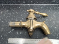VINTAGE BRASS TAP SINK BASIN TANK OLD KEG BRASS  LEVER HANDLE ANTIQUE VINTAGE 