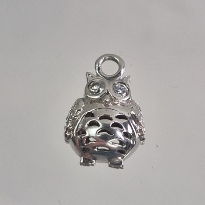 Retired Kranz & Ziegler Sterling Silver Wise Owl Charm Story Line 925 No Bale