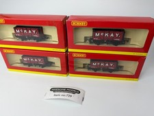 4X HORNBY RAILWAYS OO GAUGE R6239 END TIPPING WAGONS BOXED MCKAY OPEN END DOOR