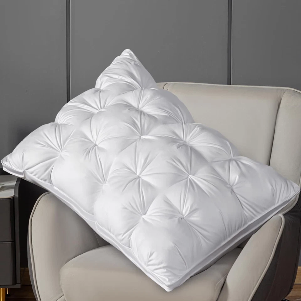 Standard Size Luxury White Goose down Pillow,800 Fill Power Fluffy and Soft Hote - Image 2 of 4