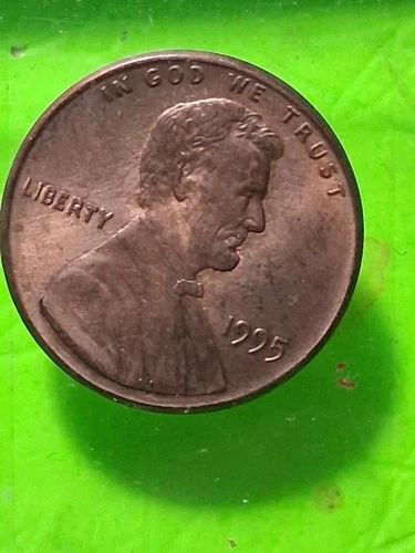 1995-P DDO LINCOLN CENT . UNC. ORIGINAL RED