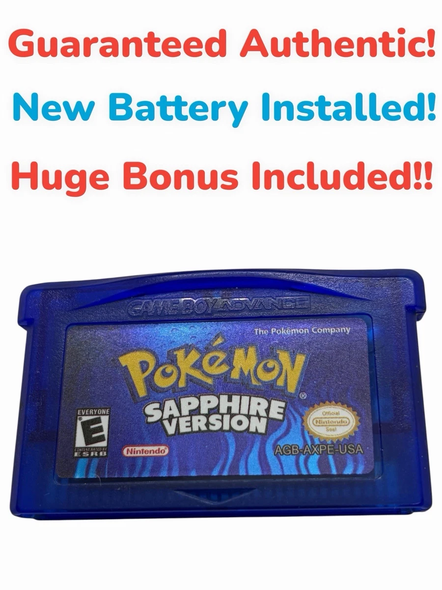 Pokémon Version Saphir – Game Boy Advance – Authentique – Pile Neuve
