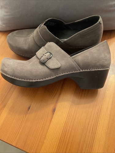Dansko Tamara Grey Suede Leather Slip On Shoes Womens Size EU 41 US 10 EUC Fall - Picture 17 of 18