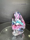 Vintage Schmidt Rhea Studio Art Glass Hand Blown Pyramid Paperweight - Signed — photo 3