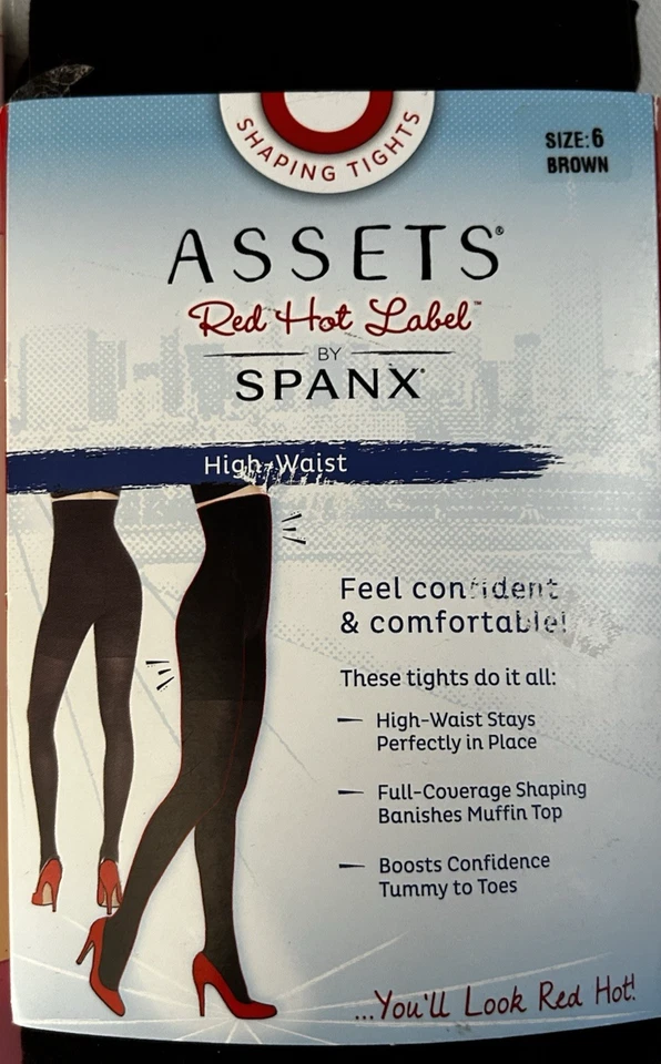 2 PARES Medias Spanx Assets Red Hot Label Modeladoras Negro Marrón Spanx Tabla de tallas 6 Foto 3 de 4