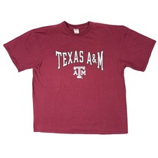 Vintage Texas A&M Aggies T Shirt Mens 2XL Made In USA Maroon NCAA