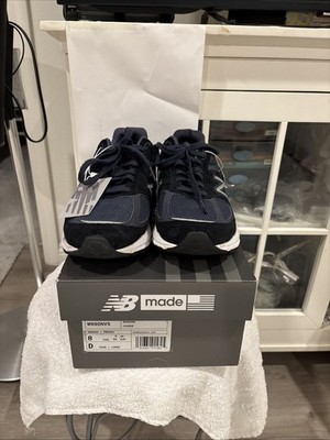 Size 8 - New Balance 990v5 Made in USA Navy Silver W for