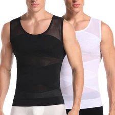 Men's Gynecomastia Compression Shirt Slimming Vest Shaper Tummy Control Tank Top
