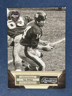 2011 Panini Timeless Treasures Silver #125 Y.A. Tittle Giants /99