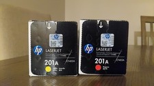 Genuine HP 201A Toner Cartridges MAGENTA/YELLOW 2 PACK New Factory Sealed