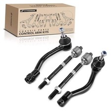 Set of 4, Front Inner Outer Tie Rod End Kit, Compatible with Kia Forte 2014