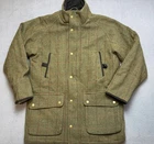 Brook Taverner Tweed Field Coat Mens 40R Green Wool Shooting Hunting Country