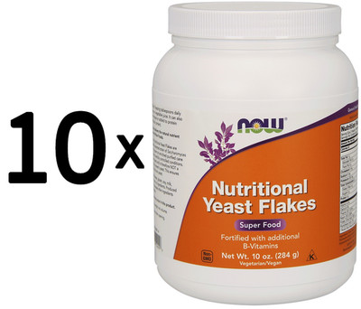 10 x NOW Foods Nutritional Yeast Flakes - 284g (59,86 EUR/kg)