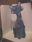 2024 Blue SUPER FENTON EXCLUSIVE Bird Butterfly Floral Alley Cat Figurine # 3/20