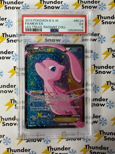 2013 Pokemon B & W FA Mew ex Legendary Treasures Radiant Collection #RC24 PSA 5
