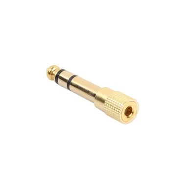 6,35 Mm Mâle Vers 3,5 Mm Femelle Pour Casque Stéréo 1/4" Prise Adaptateur - Photo 1/4