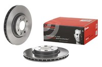 2X Bremsscheibe Prime Line - UV Coated Brembo 09.C285.11 FüR Renault Clio Twingo