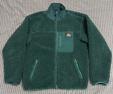 RARE Aime Leon Dore ALD Unisphere Green Fleece Full Zip-Up Jacket SZ S SMALL