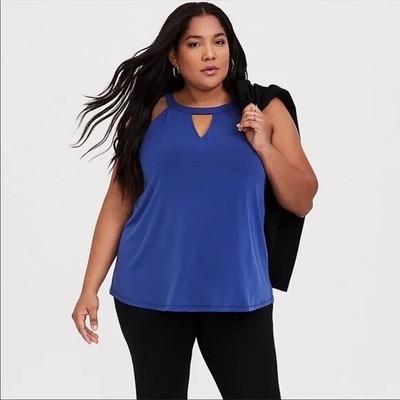 New Torrid Studio Knit Goddess Tank Top Sleeveless Keyhole Cutout Womens Plus 2