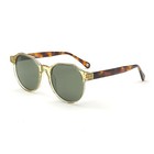 Dafullhou Round Polarized Sunglasses Mens Womens Retro Horn Designer Sun Shades