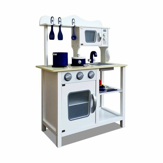 Keezi 18 Piece Kids Kitchen Play Set White For Sale Online Ebay