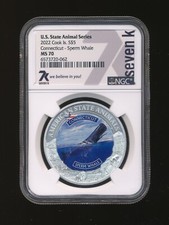 2022 Cook Island S$5 Connecticut Sperm Whale NGC MS70                          v