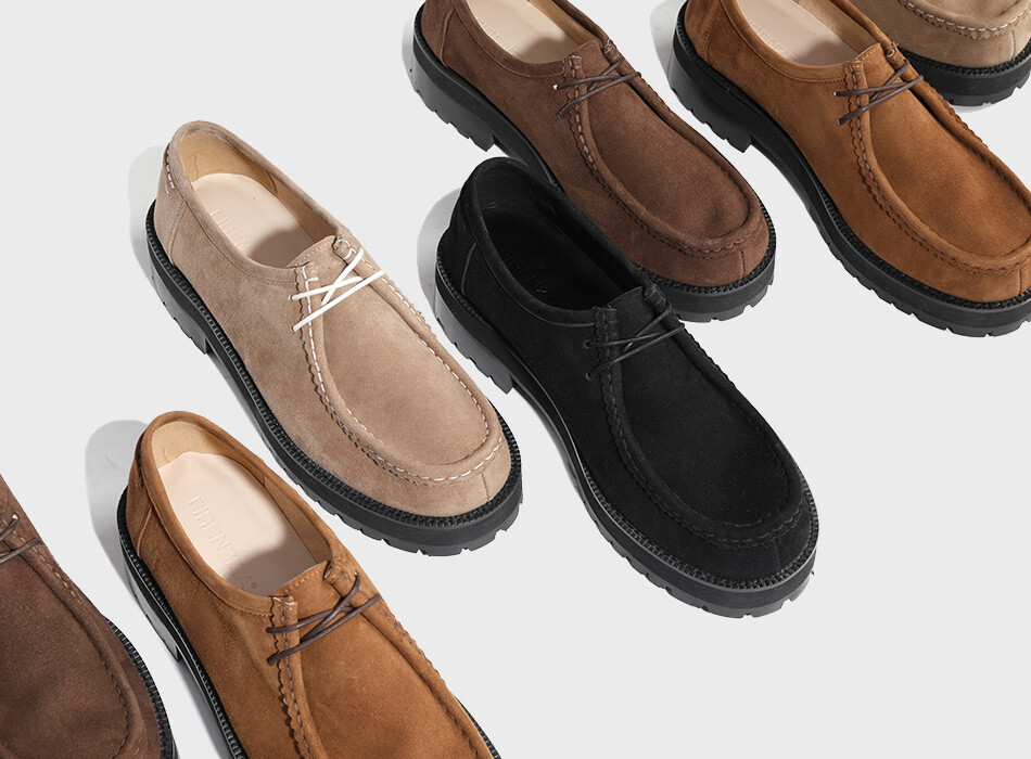 Falcone Wallabee Shoe in Mahogany
