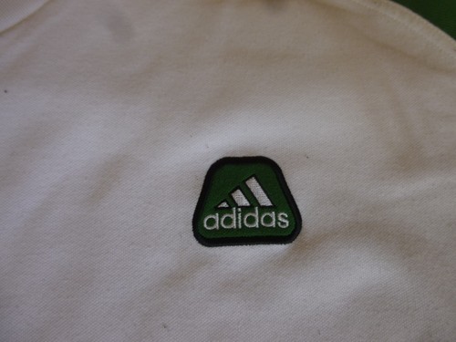 Adidas Vintage 90s Pullover Short Sleeve White Green Men's Size Large READ DESC! - Picture 2 of 13