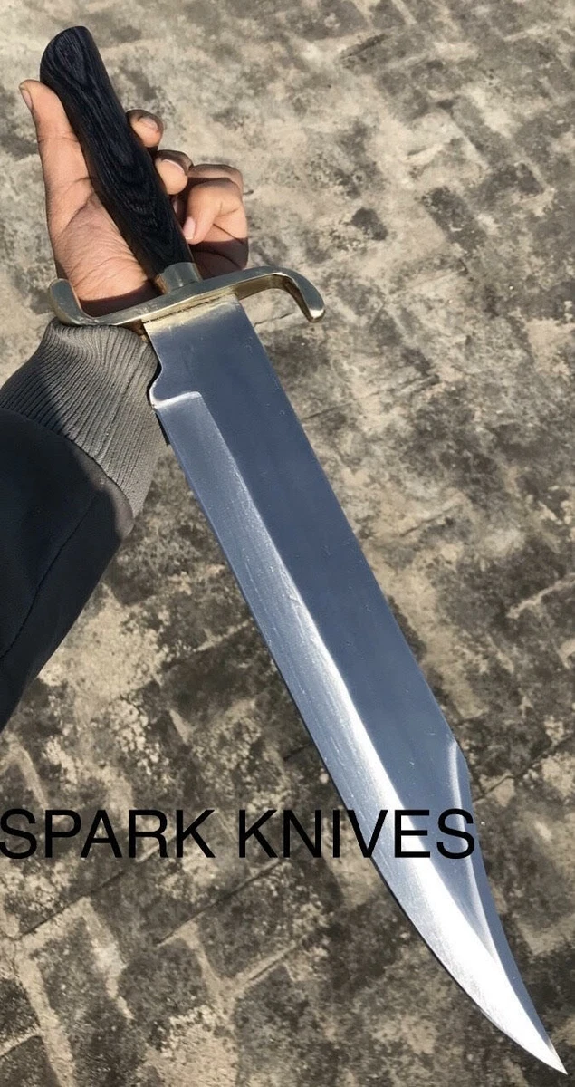 20'' Massive Big Spark custom Old West Bowie Hunting Knife - Quality  w/Sheath | eBay