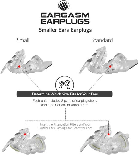 Eargasm High Fidelity EarPlugs Protection Ear Plugs smaller size Transparent - Picture 3 of 12