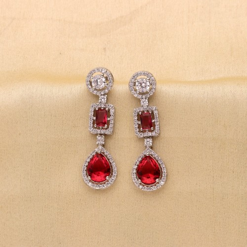 Damen Cubic Zirkonia Birne Halskette Strand Und Ohrringe Versilbert - Bild 44 von 72