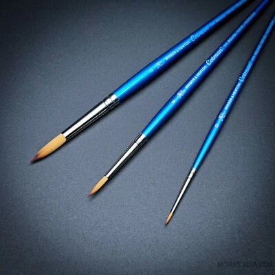 Juego de pinceles de acuarela Winsor & Newton Cotman - 3 cepillos de mango corto, juego de 2