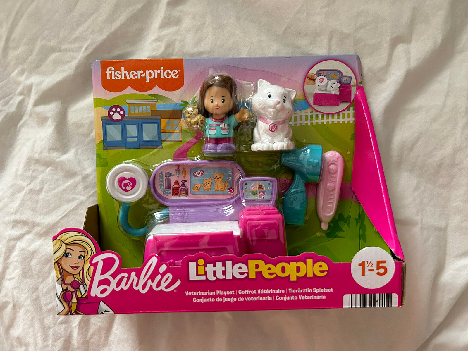 + Fisher Price Little People Barbie Veterinarian Vet Playset Cat NIB eBay