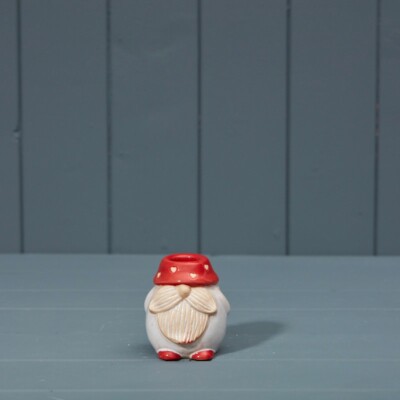 Keramik Gonk Kerzenhalter - Höhe 7 cm - festliche Weihnachten Wohndeko