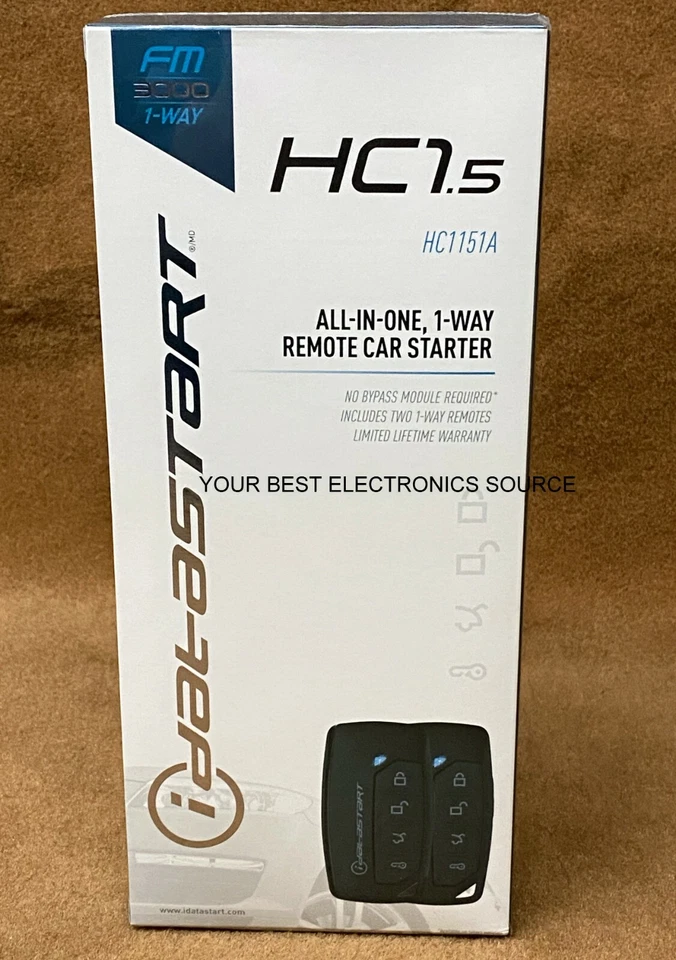 NEW iDatastart HC1151A 1-Way HC1.5 Remote Start System w/ 4 Button Remotes