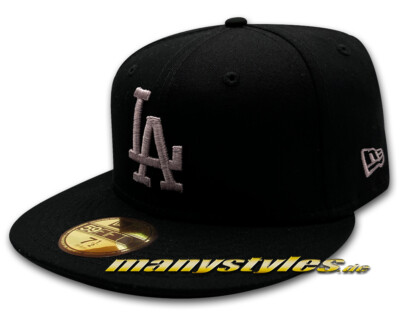LA DODGERS MLB 59FIFTY Fitted Basic Cap Black Baby Pink Baseball NY