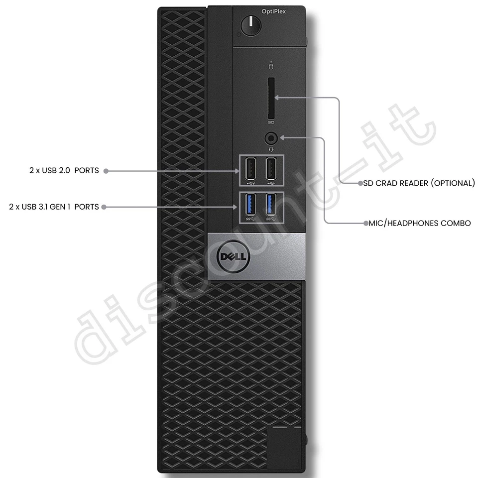 Dell OptiPlex 3050 SFF Intel Core-i7 7th Gen 64GB RAM DDR4 2TB SSD Wi-Fi Enabled - Image 4 of 4