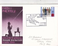 GB 1971 Guild of St Gabriel Exhibition FDC London WC2 Special cancel written VGC