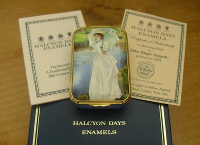 Verpackt Halcyon Days A Morning Walk - John Singer Sargent Emaillebox - 2 1/2''