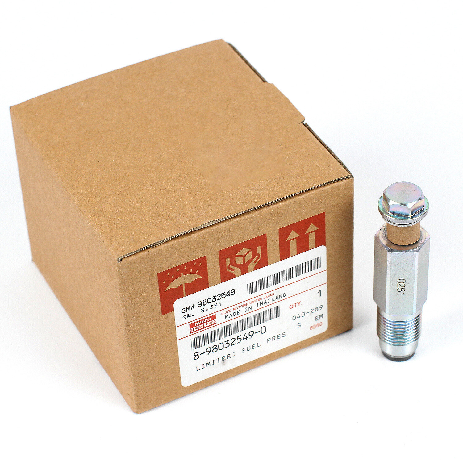 8980325490 0954200280 FUEL RAIL PRESSURE RELIEF LIMITER VALVE D40 D